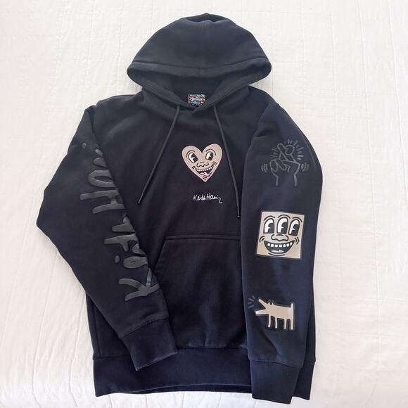 Keith Haring X Shoe Palace Hoodie Sweatshirt Size SMALL‎ Pullover - Picture 2 of 10